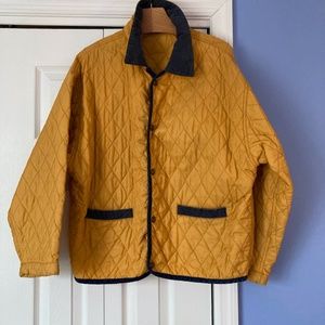 Fun, Bright Yellow & Navy Quilted Jacket